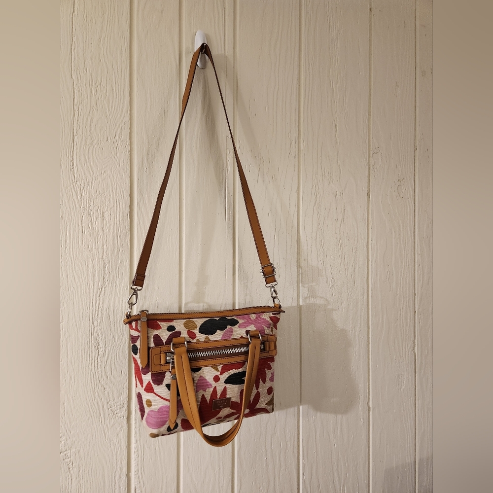 Fossil Floral Handbag Purse Crossbody - Picture 4 of 16